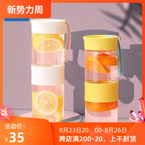 Music Buckle Lebuckle Small Extraction Cup Tea Water Separation Tea Cup Tritan Plastic Water Glass With Hand Cup Portable Student Female
