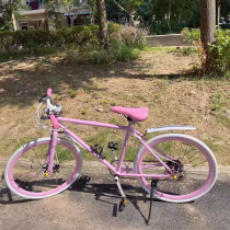Dead fly bike men and women style student double disc brake bike adult 24 inch 26 inch color road bike solid tire