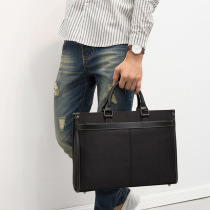 New business waterproof Oxford cloth conference bag briefcase mens shoulder bag casual computer bag horizontal Hand bag
