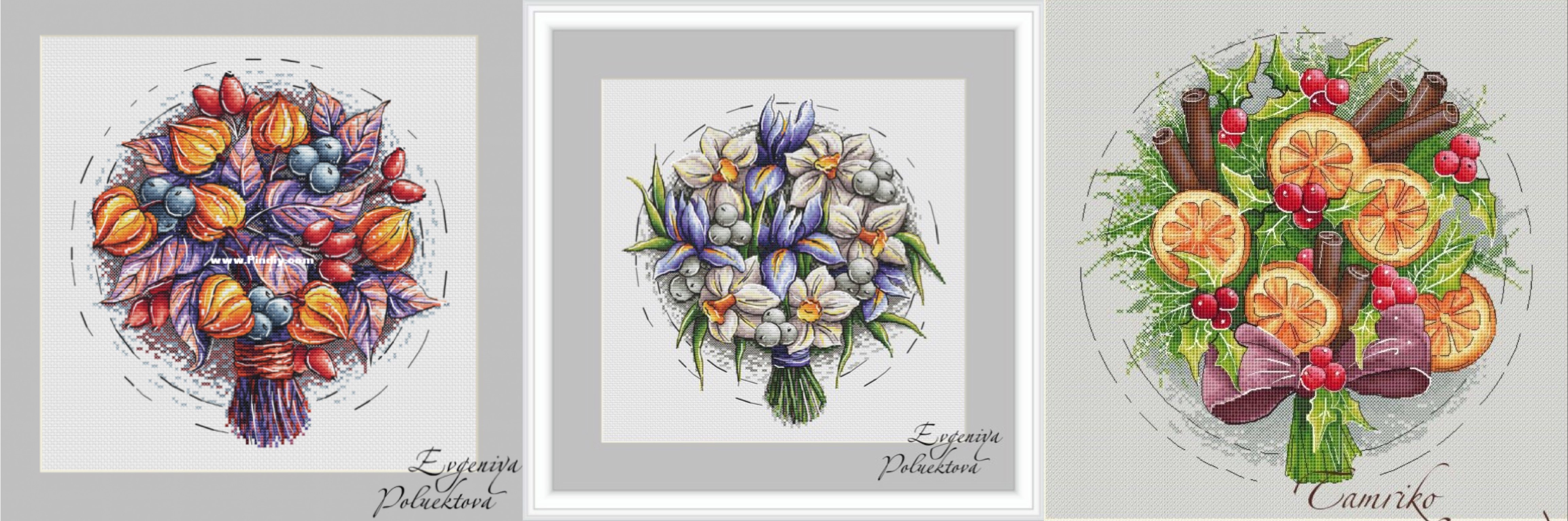 (Zhang Xiao cool) cross-stitch DMC R line 14CT self-matching cotton cloth set no cloth set fruit bouquet