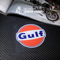 gulf oil sticker gulf car modification sponsor motorcycle pedal reflective decal personalized decoration car sticker