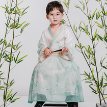 Flag platinum children Hanfu autumn boy Tang suit young boy costume young master baby one year old dress ancient style suit