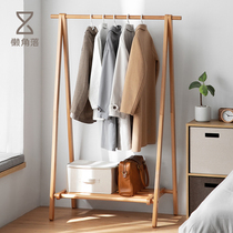 Lazy corner coat rack solid wood floor-to-ceiling hanger Beech bedroom home hanger Japanese rack 66000