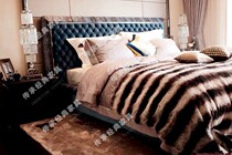 High-end custom Made in Italy Milan Pole Jane python Genuine Leather Bed Villa Clubhouse Like house Furnished with furniture