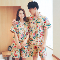 100% cotton couple sweat steamed clothing womens cotton large size bathrobe mens sauna health foot bath clothing pajamas Yi Ermei