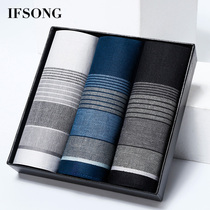 Mens handkerchief cotton sweat sweat-absorbing small square towel old-fashioned high-end summer thin handkerchief elderly handkerchief