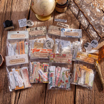 Strangeness 100 Tear Retro Ancient Art Hand Tent Sticker Packs English Words Handbooks collage Decorative Sticker material