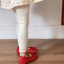 Mommy time South Korean childrens clothing pi female midchild 2022 spring paragraph breathing hole retro fairy beating underpants