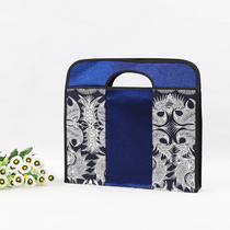 Guizhou Batik gift bag Batik fabric bag Business office information bag Batik briefcase handbag can be