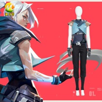 Man show Valorant Jett cosplay suit female fearless contract Jett with the same cos costume Halloween