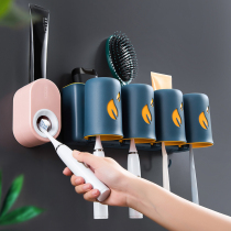 Toothbrush shelve hanging wall-free hanging tooth cup teeth mouthwash toothbrushing cup cup wall-hanging wall-mounted hanging wall suit box