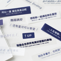 Motivite Text Sticker Waterproof Self-Adhesive Creative Decoration Small Patterns Ins Wind Hand Tent Material Handbill Patch Drawing Suit