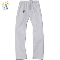 Cotton spring and autumn Taekwondo pants Childrens black and white training pants Adult beginners mens and womens long and short Taekwondo pants