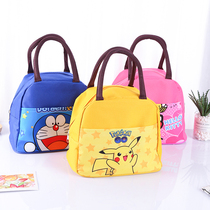 Lunch Box Bag Students Handbag Cute Cartoon Cartoon Children Lunch Box Lunch Box Thickened Canvas Work With Dinner Bag