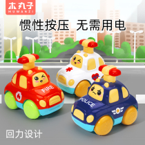 Baby's inertial return toy car press fall-resistant car boy girl puzzle 1-2-year-old baby 3-6