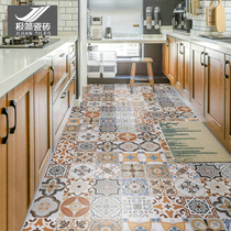 Mediterranean tiles 600x600 kitchen bathroom tile floor tiles balcony retro small flower tiles antique floor tiles