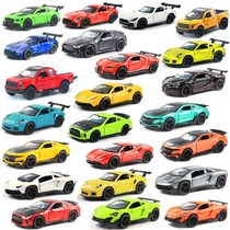 Bulk alloy car model Lanbao sports car Bosho childrens door door back Force toy cloth car Gadi cake ornaments