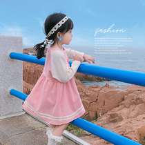 Korean childrens clothing girls dress spring and autumn baby princess skirt new children autumn dress Korean Leisure