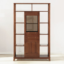 Guangming (furniture)household solid wood foyer cabinet shoe cabinet Elm glass hall cabinet 858-3611-120