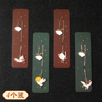 Blue whale metal bookmarks students use classical Chinese style cultural creation products Hollow Book clip ancient style exquisite gift stationery
