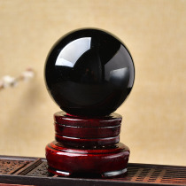 Pure natural obsidian crystal ball ornaments black crystal ball
