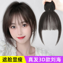  3d French air bangs wig female incognito natural simulation head top hair repair wig film cover white hair fake bangs