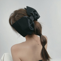 Oversized bow hairpin ins temperament elegant top clip female headdress Korean net red back of the head word clip summer