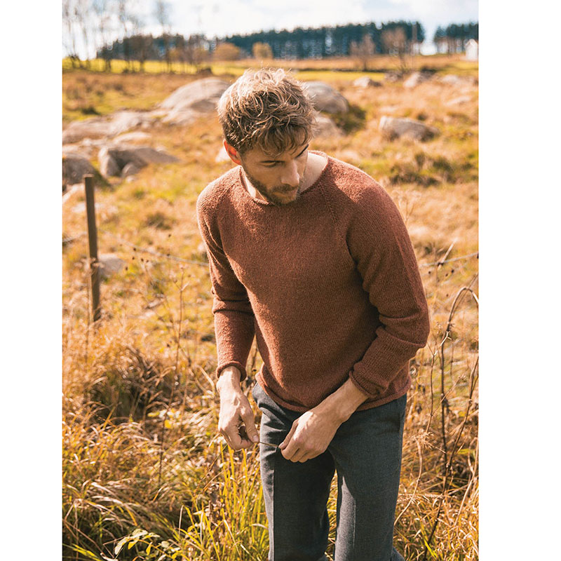 Sandnes Mini Alpakka Mens Yuk Alpaca Sweater Diy Material Pack XS-S Code Attached Tutorial