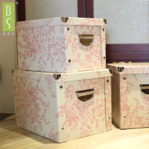 Storage box paper document storage box toy clothes finishing box with lid paper box folding book storage box