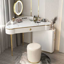 Light luxury solid wood makeup table dressing table bedroom princess style small apartment corner dressing table mini smart paint