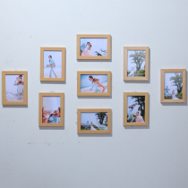 Full 5-inch photo frame hanging wall Living room Creative composition Bedroom frame Picture Wall Nine Palace G Photo Wall Decoration