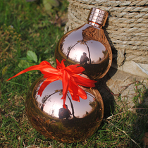 Wine gourd 304 stainless steel gourd jug portable kettle outdoor water cup 5 pounds household portable white wine bottle