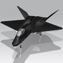 YF23 stealth fighter high simulation aircraft model three-dimensional file finished products can be converted in multiple formats