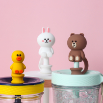 Dust cover cold cup Net red cute environmental protection silicone cover suction tube Cup accessories large diameter straw cap dust plug