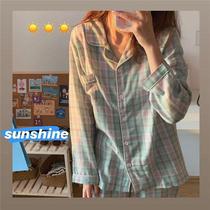 Pajamas female autumn and winter new home clothing Japanese student autumn suit loose sweatsuit can be worn outside