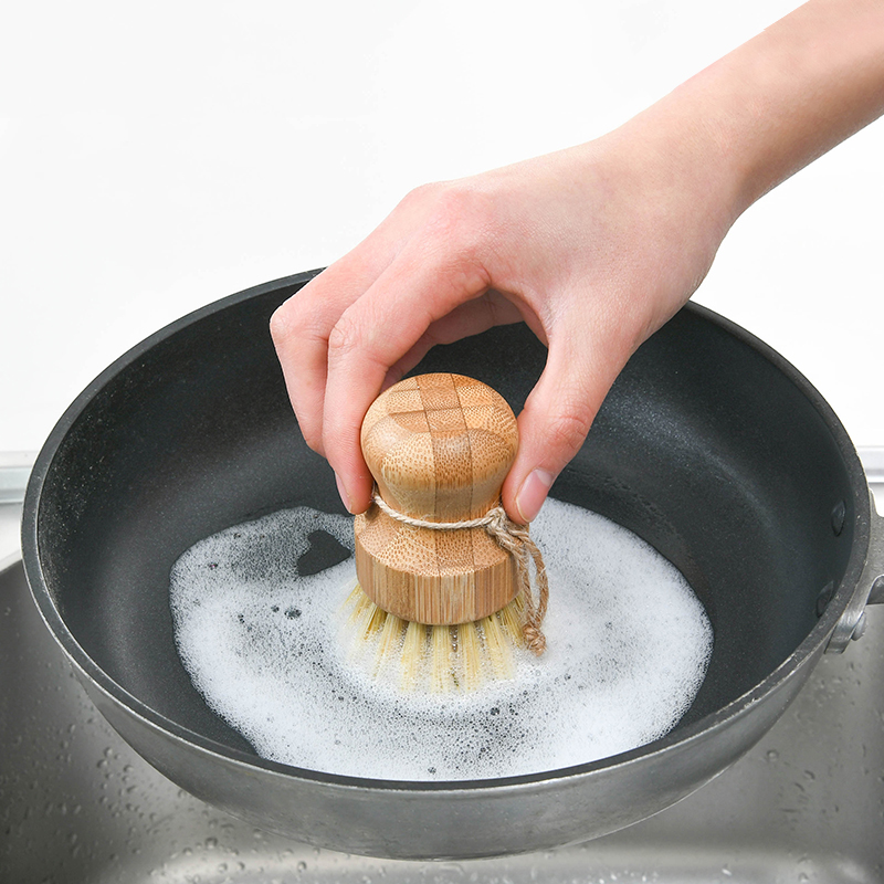 日本洗锅神器洗碗刷锅刷子楠竹剑麻家用厨房用品椰棕清洁去污刷子12.50元
