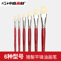 Zhongsheng painting material 1680 bristles Oil Brush water chalk painting pen watercolor pen acrylic pigment beginner single row pen