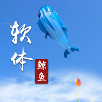 Weifang 3D stereoscopic software Whale kite Children breeze easy to fly large high-grade adult beginner boneless kite