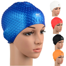 Silicone swimming cap female hair large whale particle non-slip swimming cap adult bubble waterproof swimming cap male swimming cap