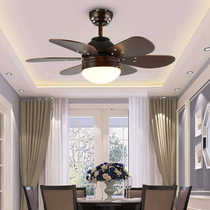 American ceiling fan lamp restaurant fan chandelier retro small living room bedroom simple home remote control mute light fan