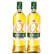 (Luhua direct sales) Luhua linseed oil 750ml * 2 edible oil grain oil