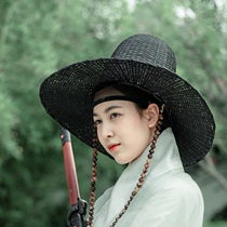 Wuyixiang Road Robe Bucket Hats Hats Men and Women Non-Ancient Wind Knight Ming Dynasty Ming Bamboo Hat Hanfu