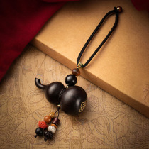 Black sandalwood gourd Zodiac life Buddha car interior ornaments mens and womens ceremony rearview mirror does not block the line of sight pendant to ensure safety