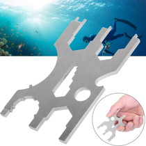 Regulator two-stage multi-function ultra-thin card type repair tool Stainless steel metal diving accessories
