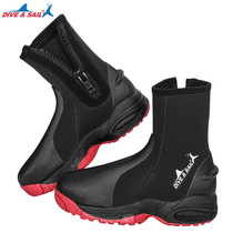 DIVESAIL new 5MM diving shoes diving boots high-top outdoor beach traceability shoes non-slip snorkeling sea equipment