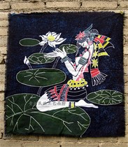 Guizhou batik painting ethnic minority handicrafts Miao characteristics single-layer figure hanging cloth painting batik decorative painting