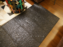 david custom laser all-hand cross double-sided Italian leather carpet high-set leather carpet