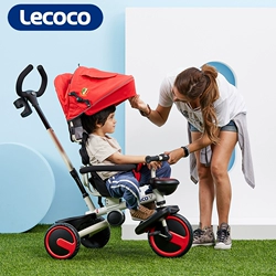 lecoco乐卡儿童三轮车1-3-6岁婴儿手推车轻便脚踏车宝宝自行童车