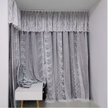 Shading 2021 Korean Net red princess style lace curtain curtain cloth bedroom ins custom bay window short curtain