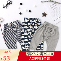 3 foreign trade men and women baby boy baby harun long pants spring autumn summer thin and pure cotton loose large PP sleep pants